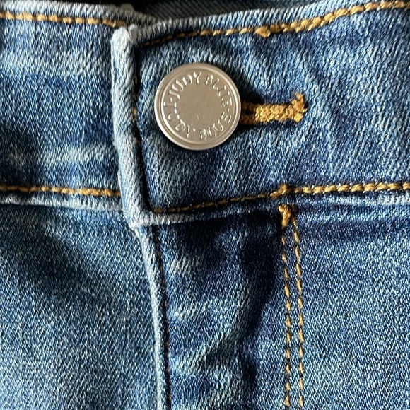 Judy Blue Sz15/32 Jeans Skinny Fit Distressed Tattered Leopard Print Patch Pants - Picture 16 of 16